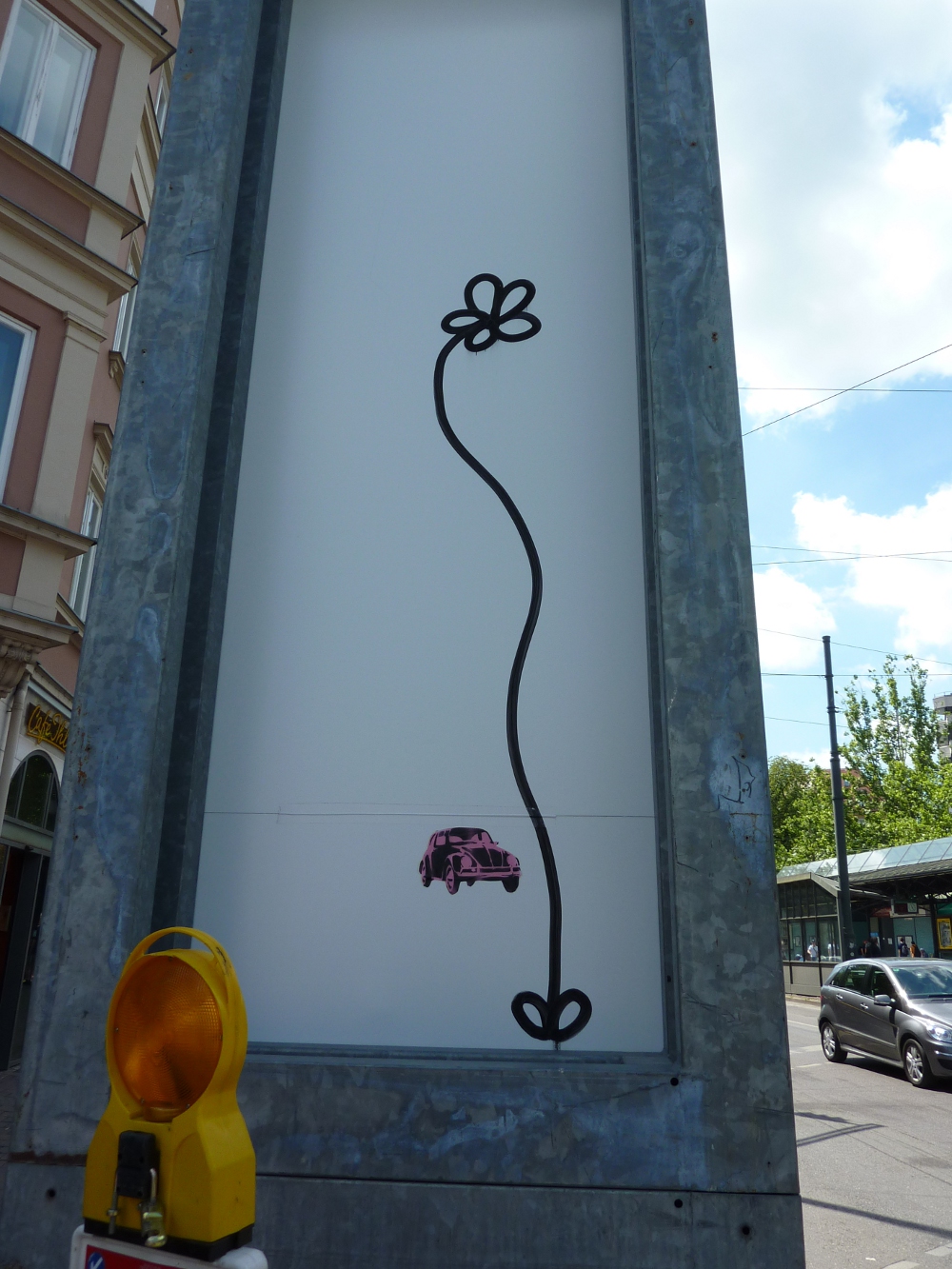 Streetart in Augsburg - die Augsburgblume