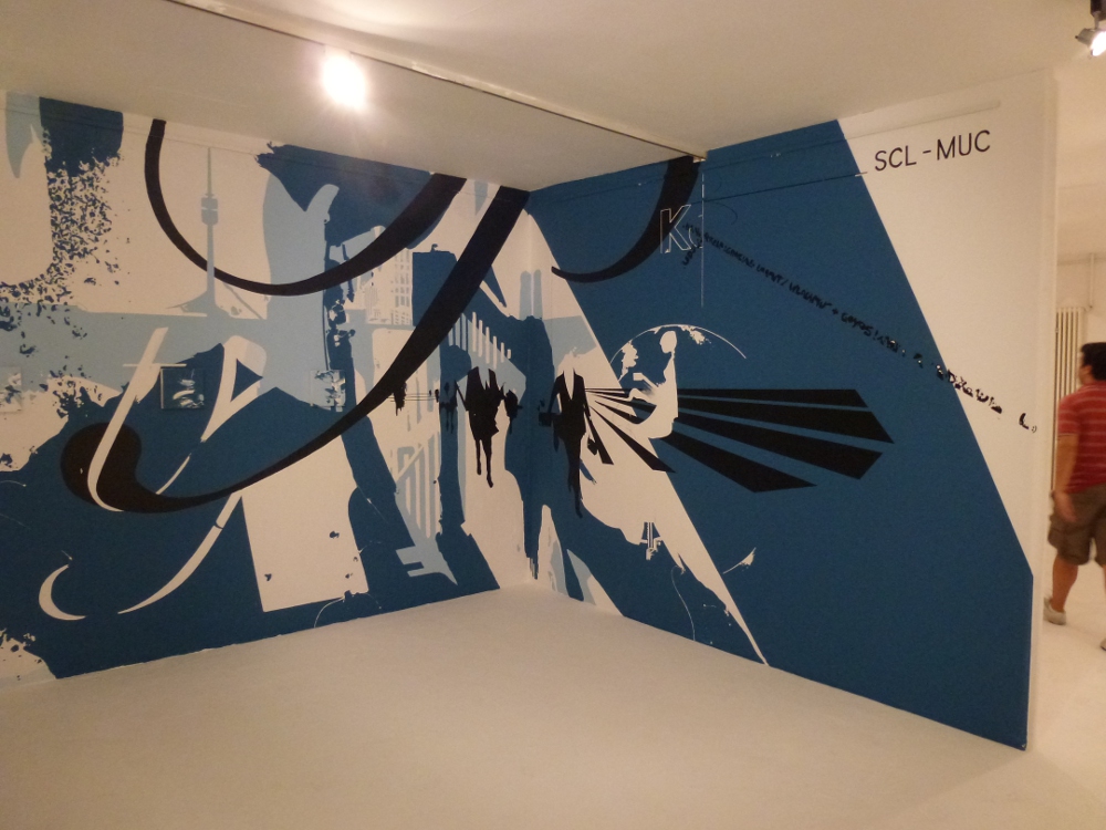 Galerie Färberei "Graffiti meets Design", bemalte Wand SCL - MUC