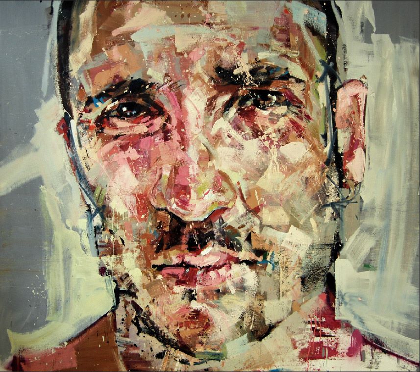 Andrew Salgado - "Slippage" - Oil on canvas with spray paint 160 x 170 cm, 2013