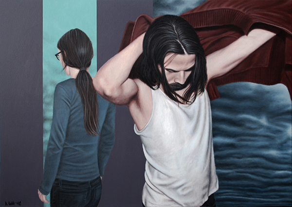 Ansichtssache, 2012, Acryl auf Leinwand, 100 x 140 cm
