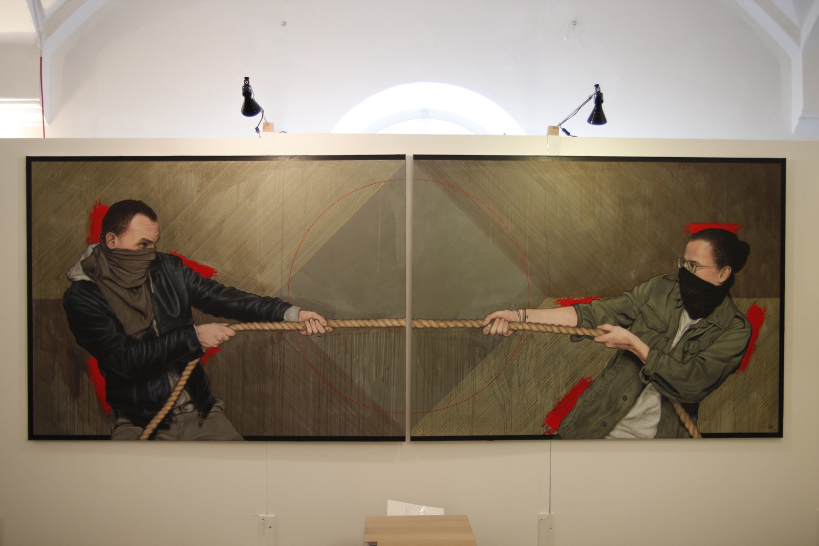 ChristopherKieling || Gaffa || mixed media on canvas || 400 x 150 cm || ARTMUC 2015