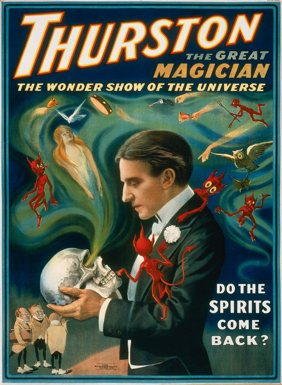 Strobridge Lithograph Co. poster of famous American magician Howard Thurston, 1915. || Copyright: The Library of Congress