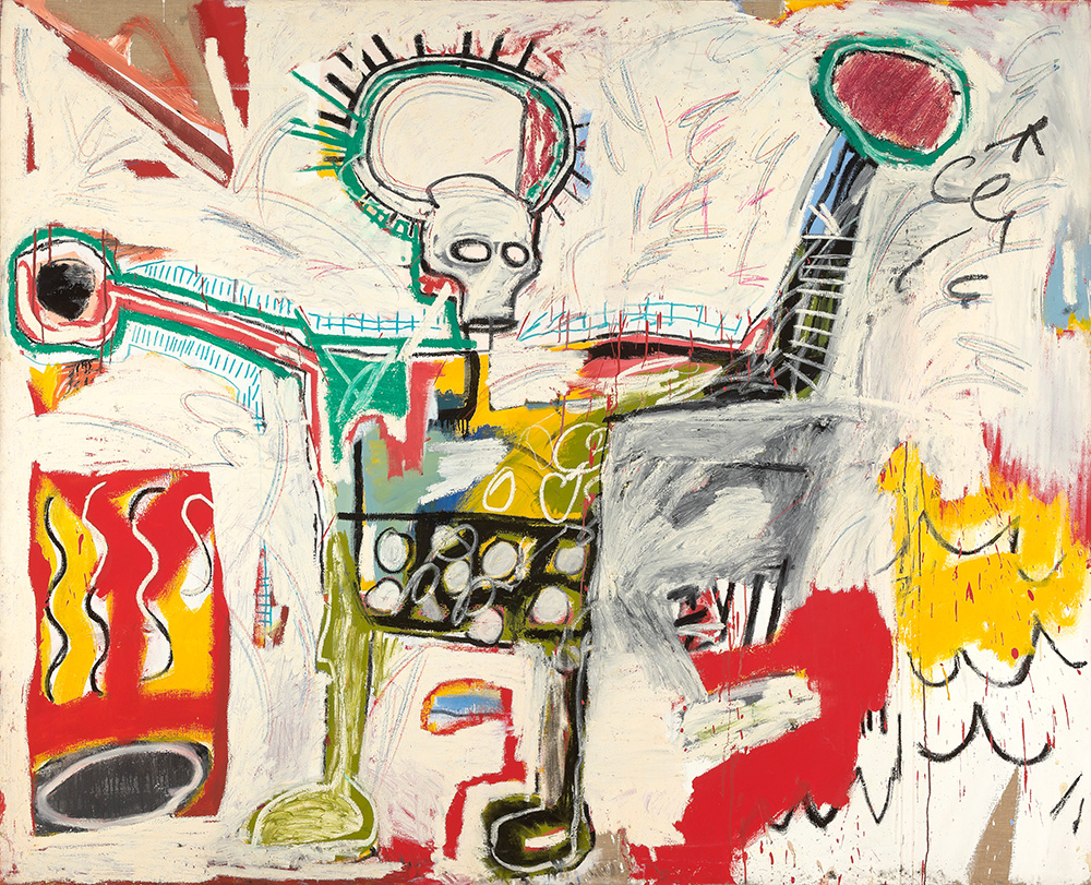 Schirn_Presse_Basquiat_Untitled_1982.jpg Jean-Michel Basquiat, Untitled, 1982, Acrylic and oil on linen, Museum Boijmans Van Beuningen, Rotterdam,© VG Bild-Kunst Bonn, 2017 & Estate of Jean-Michel Basquiat, Licensed by Artestar, New York, Courtesy Museum Boijmans Van Beuningen, Rotterdam, Foto: Studio Tromp, Rotterdam