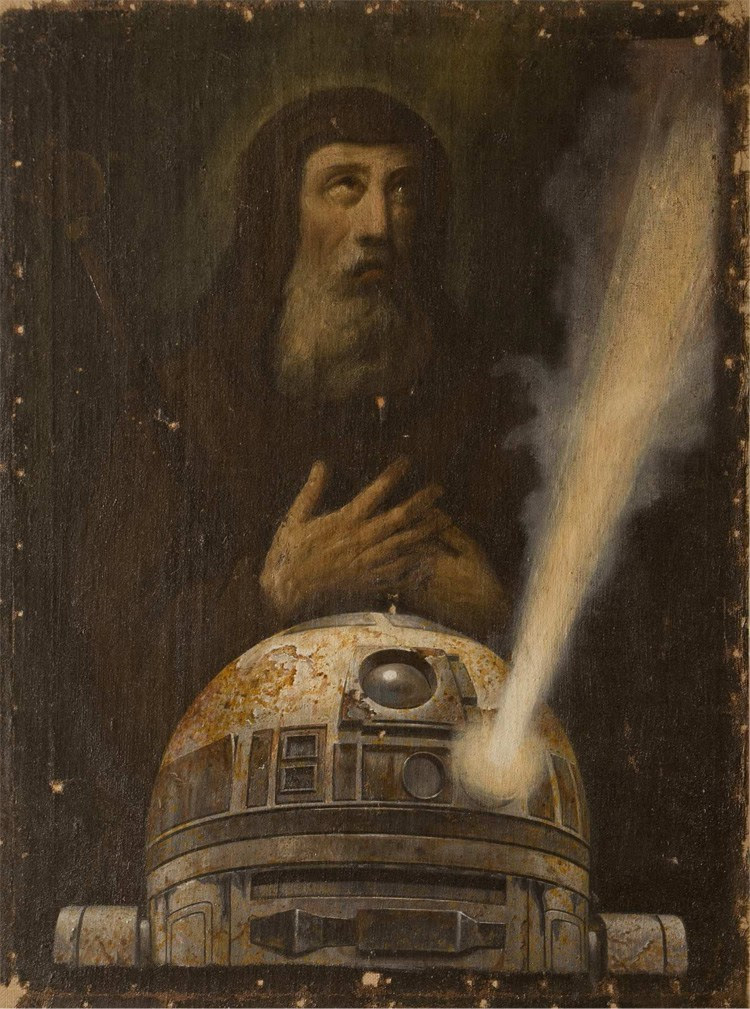 Riccardo Mayr The Long Lost Hologram Message Ferrarese School, 17th Century St. Francis of Paola Oil on canvas, 80×65 cm. (31 x 25 in.)