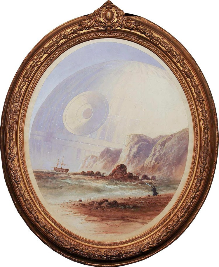 Riccardo Mayr Unreasonable Threat of a Contemplative English School, 18th Century Marine with Shipwreck Watercolor on paper in original wood frame with glass, 40×30 cm. (15 x 11 in.)