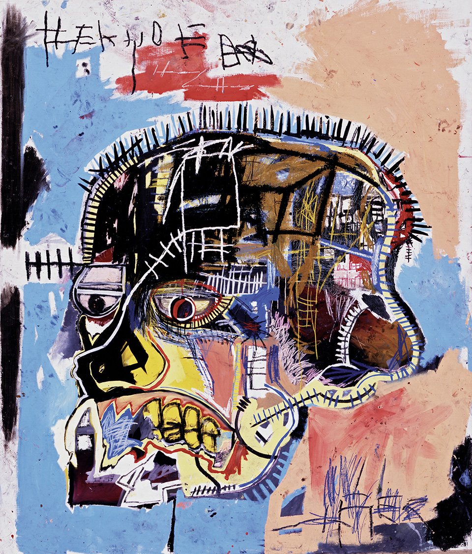 Untitled (Skull), 1981 | Acrylic and oilstick on canvas, 207 x 175.5 cm | Photo: The Eli and Edythe L. Broad Collection| pp. 112/113 | Copyright: © The Estate of Jean-Michel Basquiat. Licensed by Artestar, New York