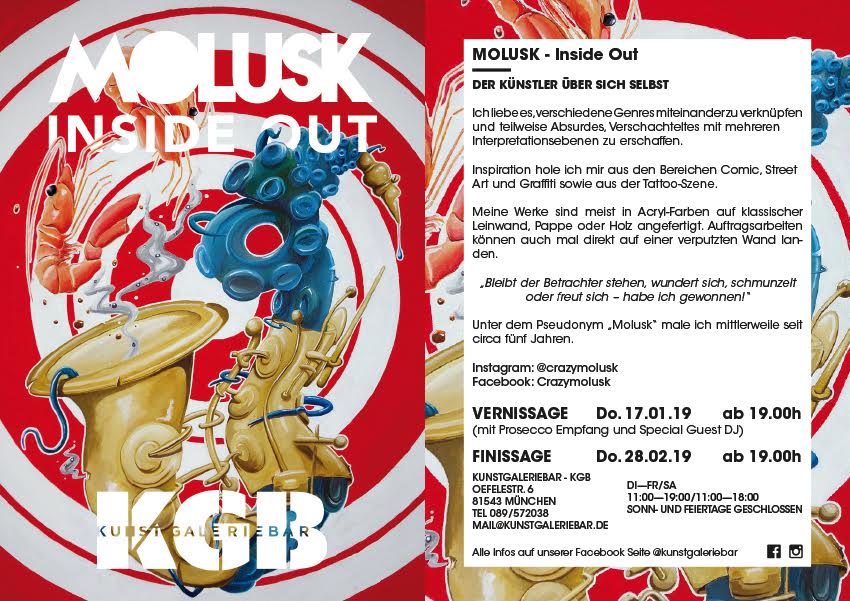 Endlich wieder: Molusk in Exhibition! "Inside Out" im KGB München